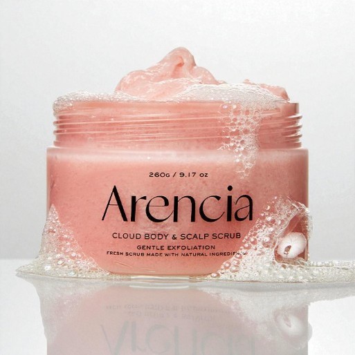 (Arencia) Fresh Cloud Body & Scalp Scrub - Lavender & Pear
