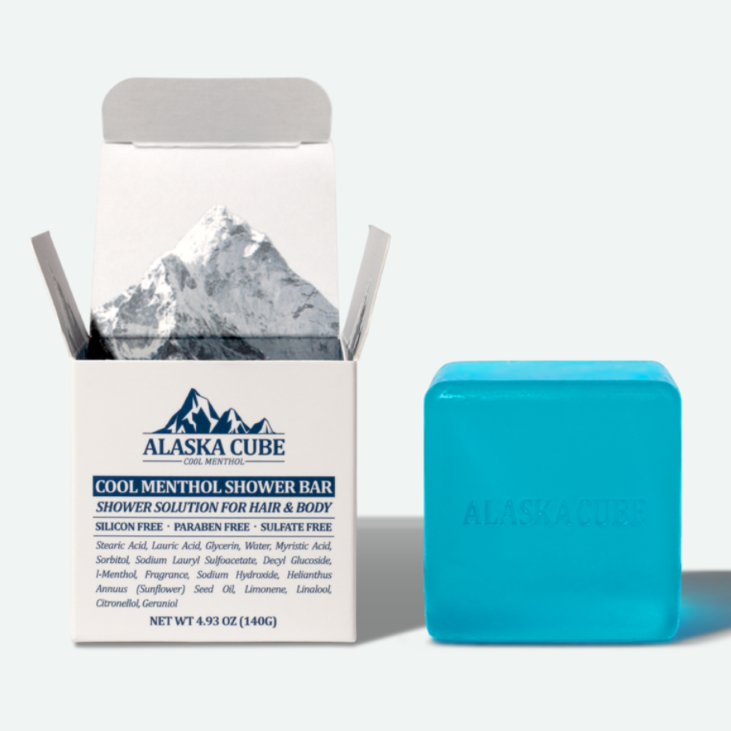 (ALASKA CUBE) Cool Menthol Shower Bar 140g