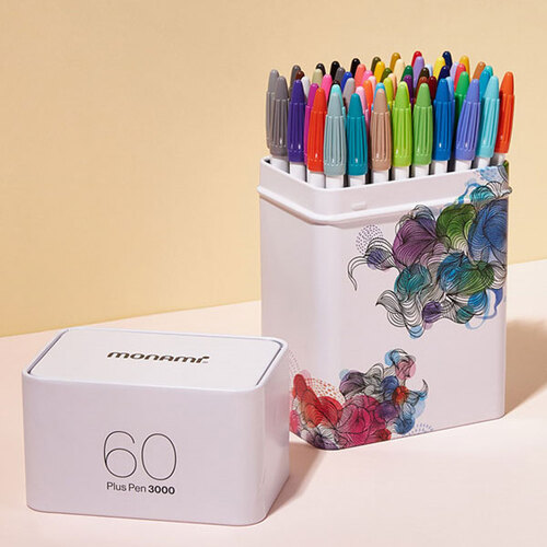 (Monami) Plus Pen 3000 (fiber tip pen) - 60 Set