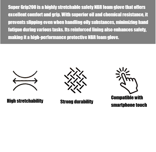 (3M) Super Grip 200 gloves - Large