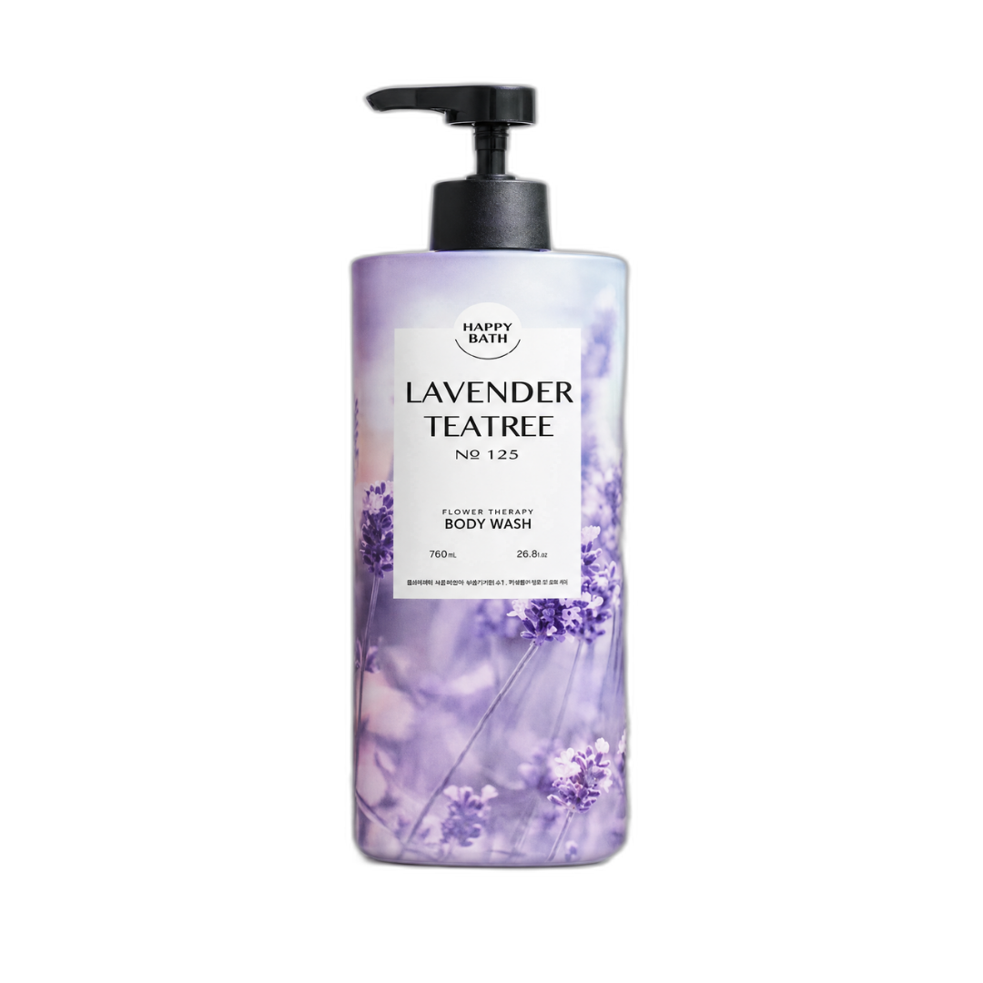 (Happy Bath) Flower Therapy Body Wash 760g (Lavender Teatree)