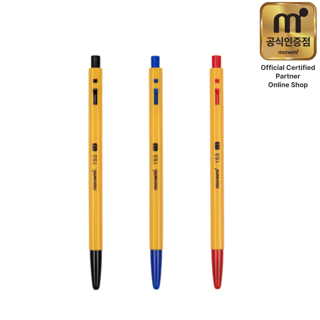 (Monami) 153 Yellow 1.0mm pen – 1pc