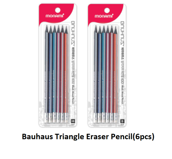 (Bauhaus) Triangle Eraser Pencil Set(6pcs)