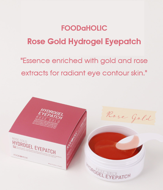 (Foodaholic) Rose Gold Hydrogel Eye Patch – 60 Patches (90g)