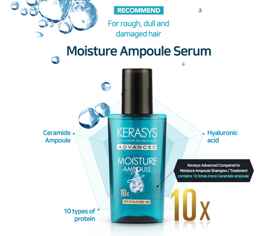 (Kerasys) Advanced 10X Repair Ampoule Serum 80ml - Moisture