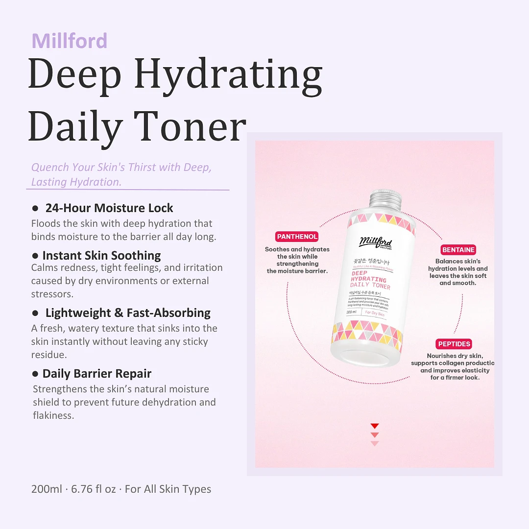 (Millford) Deep Hydrating Daily Toner 200ml