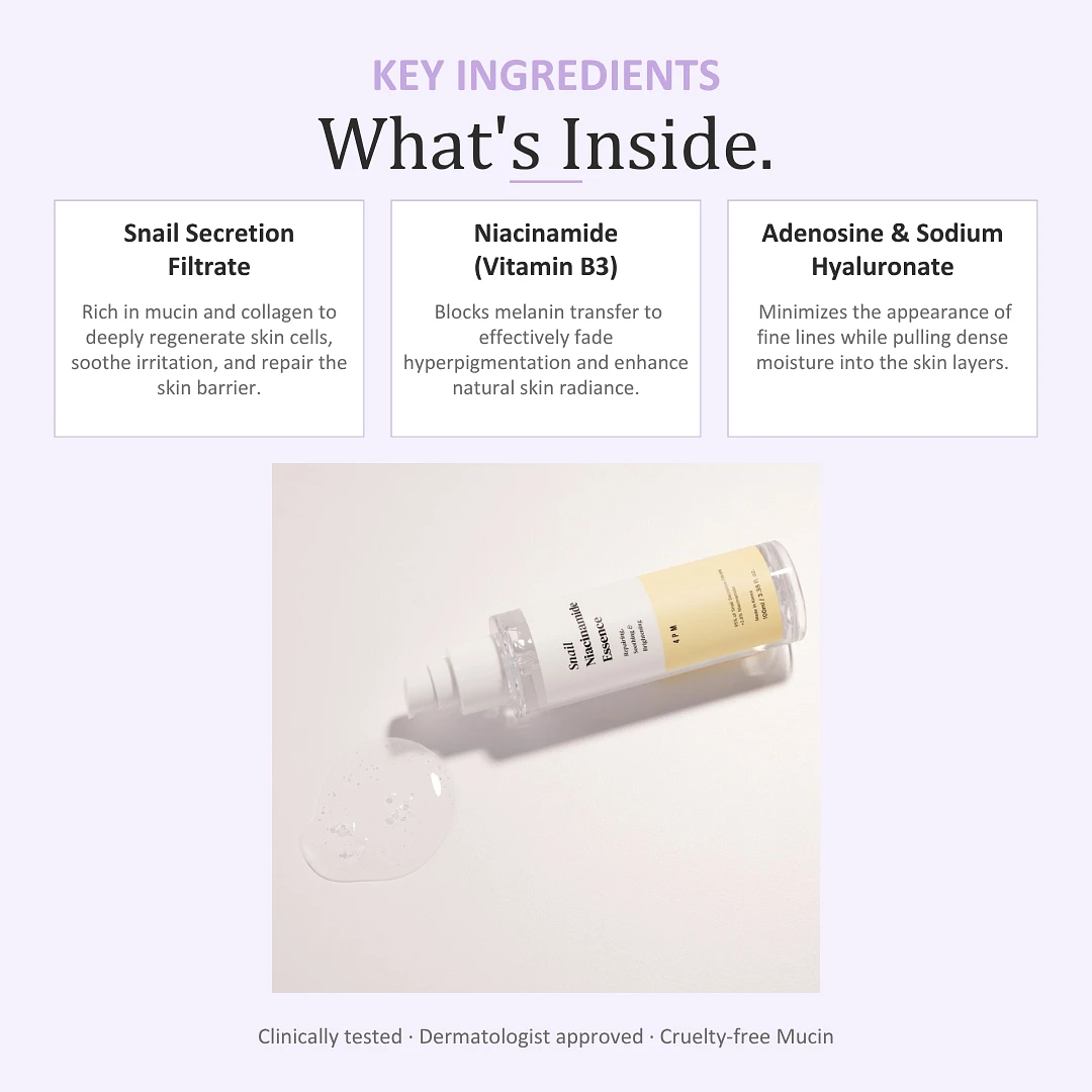 (4PM) Snail Niacinamide Essence 100ml