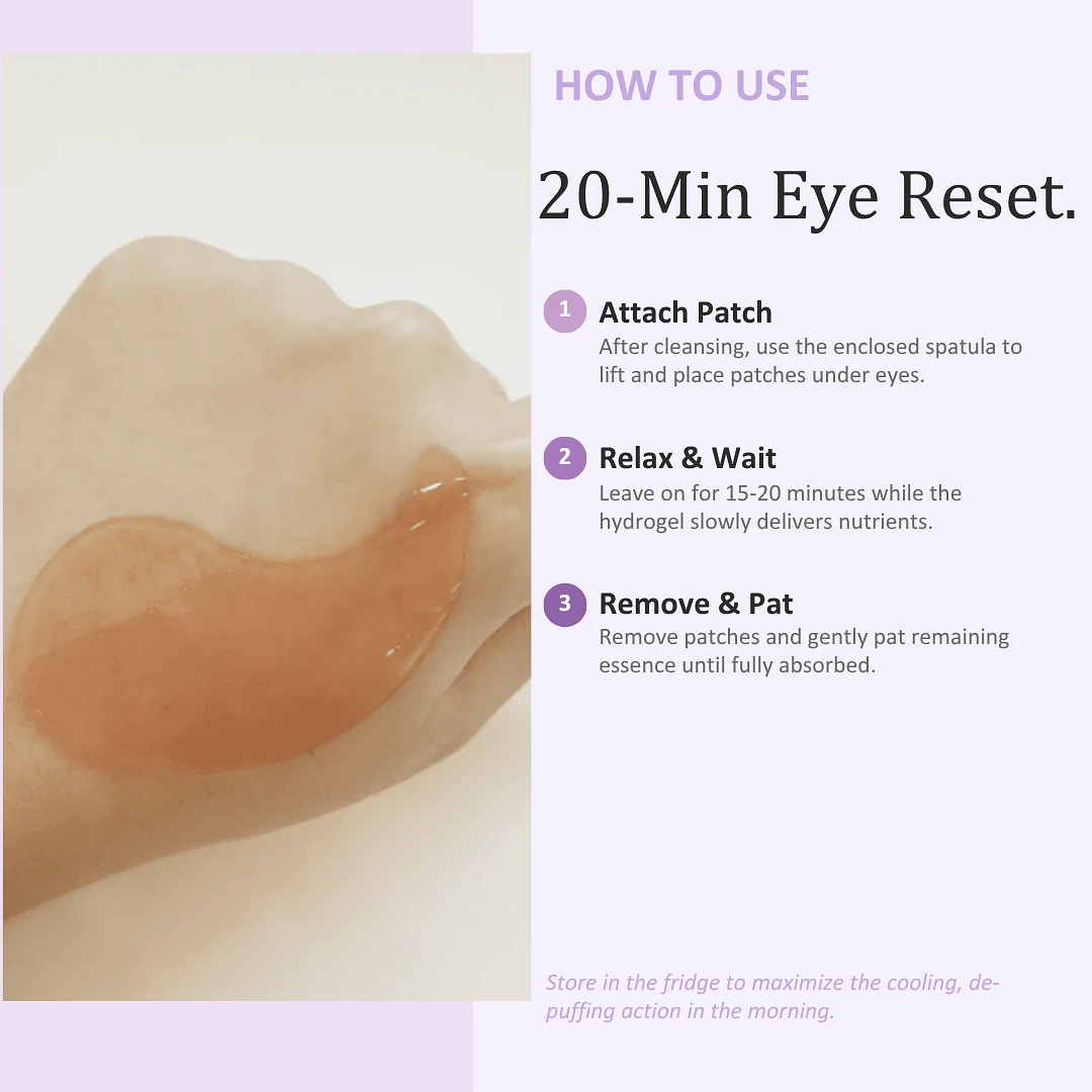 (Foodaholic) Rose Gold Hydrogel Eye Patch – 60 Patches (90g)