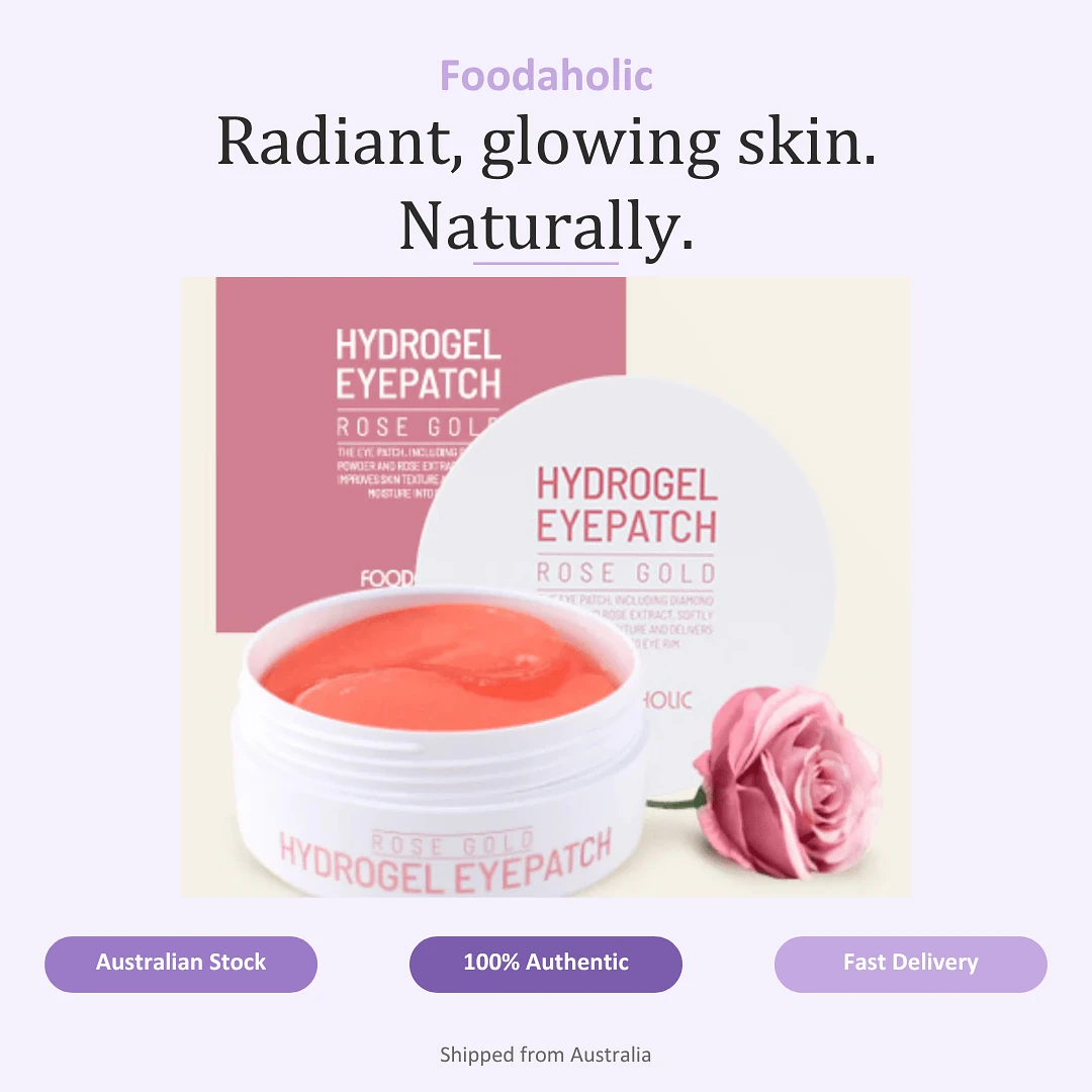 (Foodaholic) Rose Gold Hydrogel Eye Patch – 60 Patches (90g)