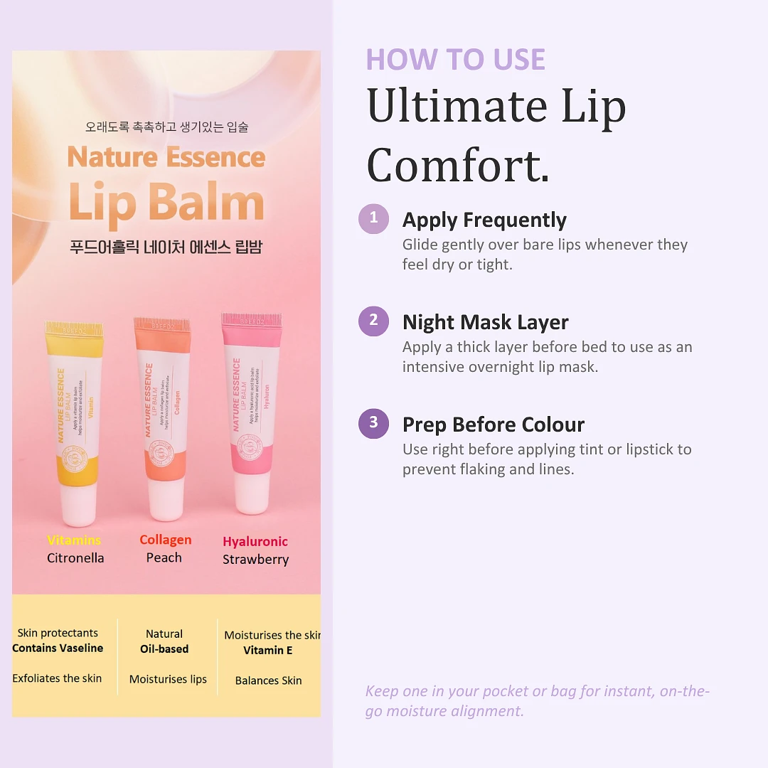 (FoodaHolic) Nature Essence Lip Balm