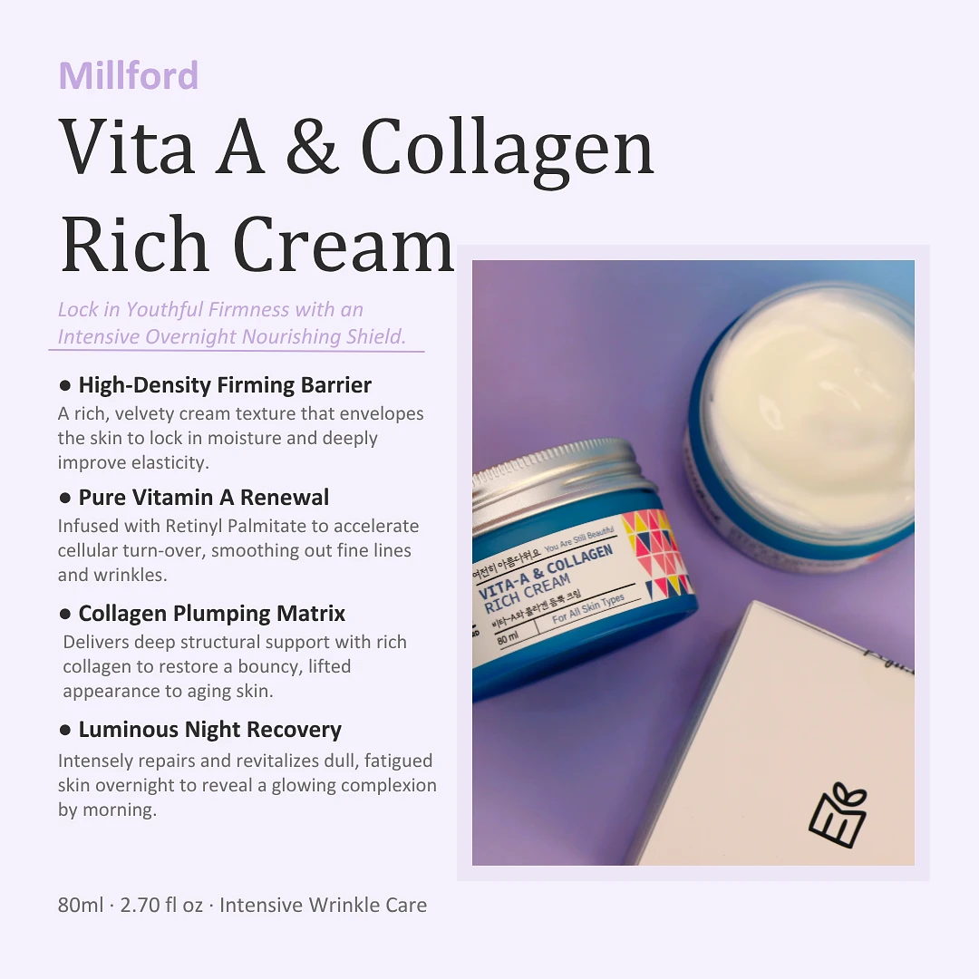 (Millford) Vita A & Collagen Rich Cream 80ml