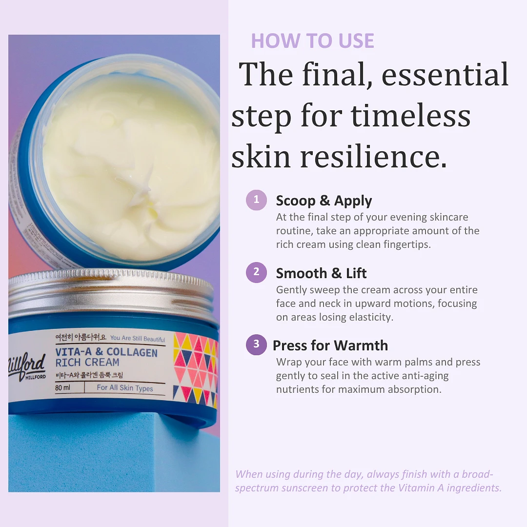 (Millford) Vita A & Collagen Rich Cream 80ml