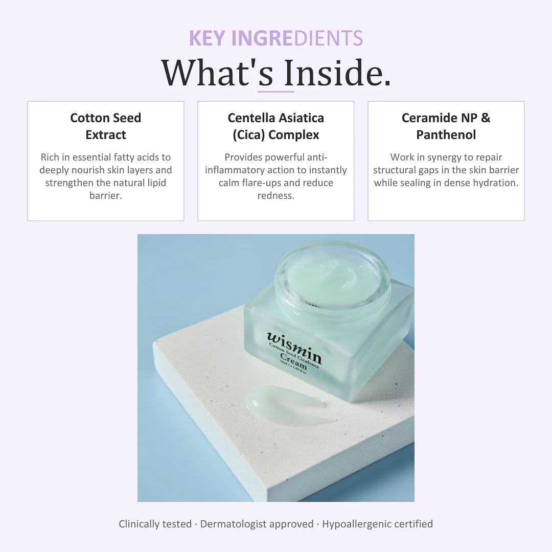 (WISMIN) Cotton Seed Cicafence Cream 50ml