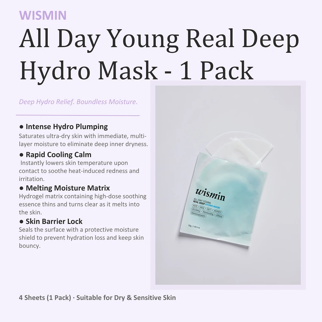(WISMIN) All Day Young Real Deep Hydro Mask 1 Pack(4sheets)