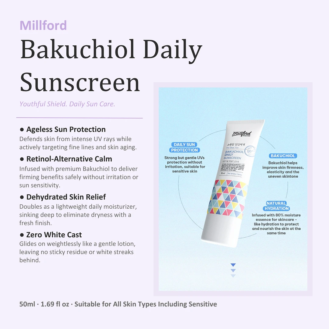 (MILLFORD) Bakuchiol Daily Sunscreen 50ml