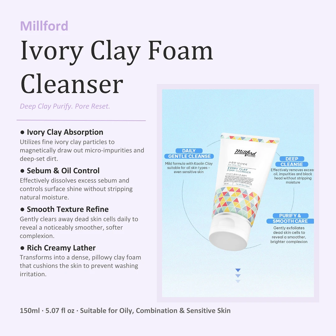 (Millford) Ivory Clay Foam Cleanser 150ml