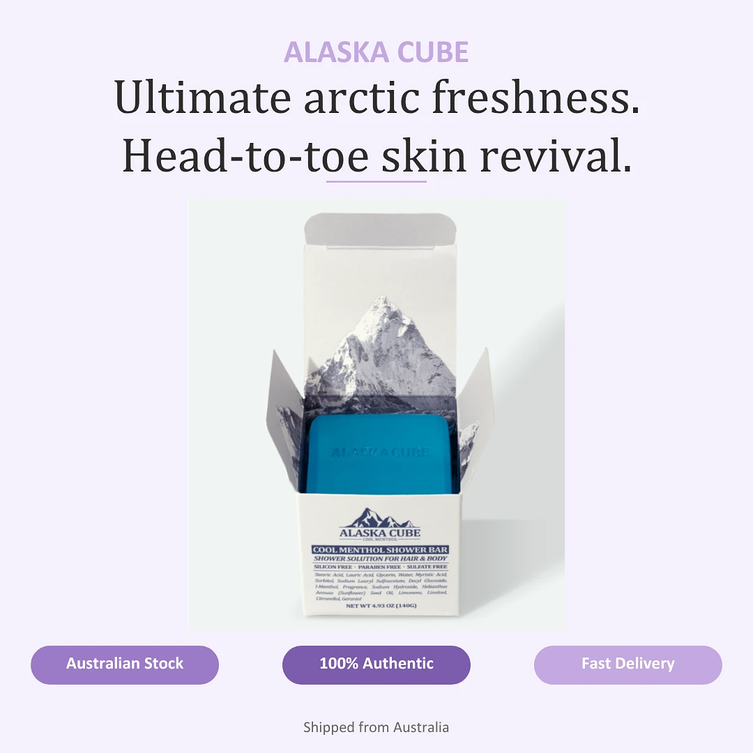 (ALASKA CUBE) Cool Menthol Shower Bar 140g