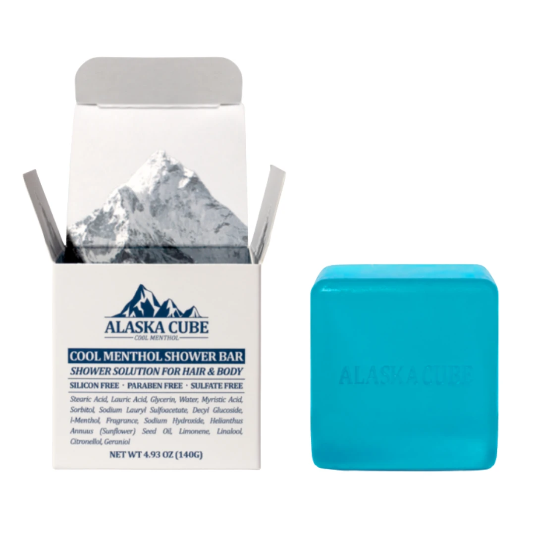 (ALASKA CUBE) Cool Menthol Shower Bar 140g