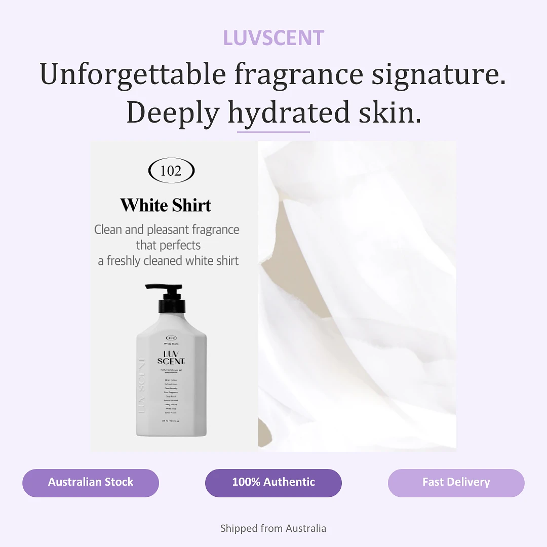 (LUVSCENT) White Shirt Linen Cotton Body Wash   500ml