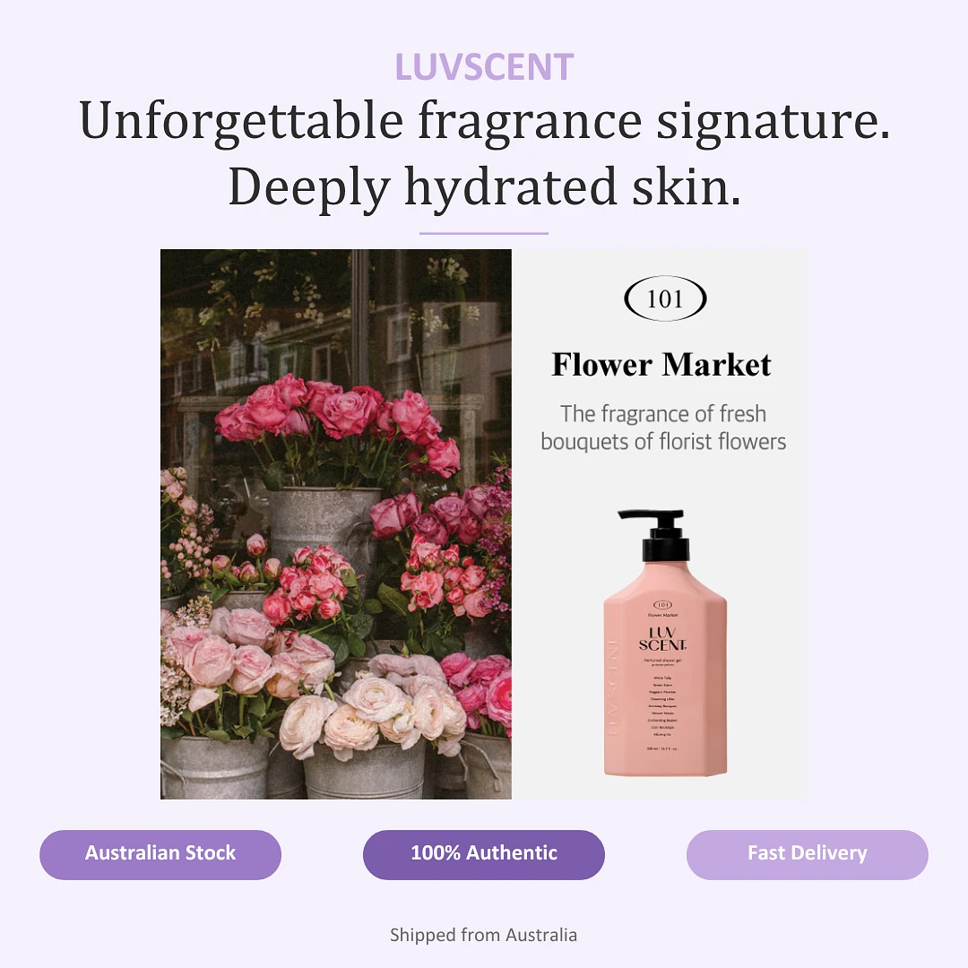 (LUVSCENT) Flower Market White Tulip Body Wash 500ml
