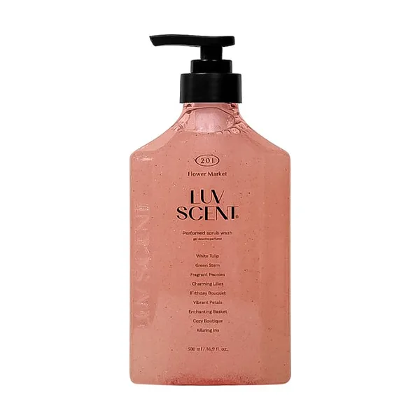(LUVSCENT) Flower Market White Tulip Scrub Body Wash 500ml