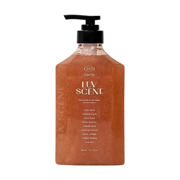 (LUVSCENT) Cozy Fire Cedarwood Scrub Body Wash 500ml