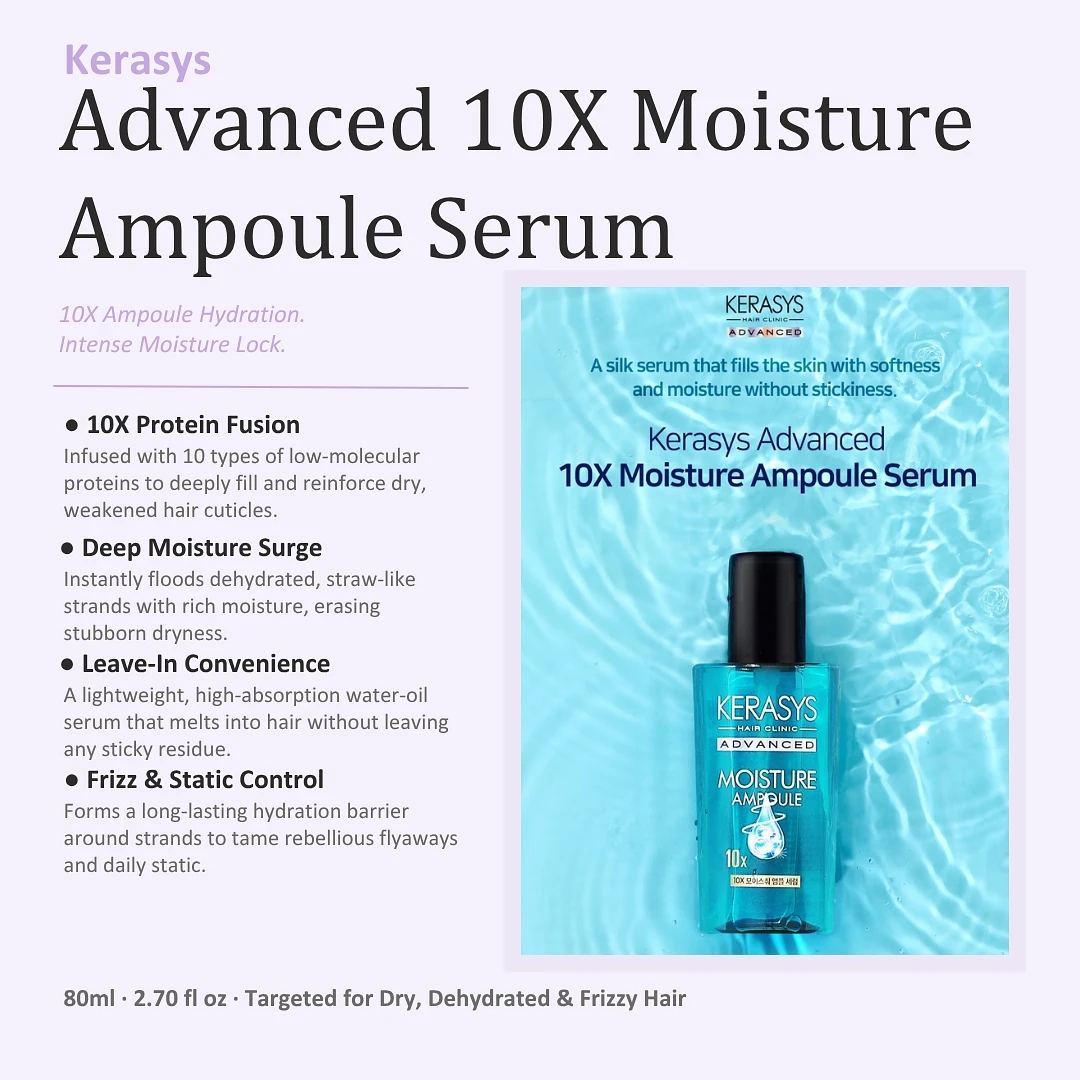 (Kerasys) Advanced 10X Repair Ampoule Serum 80ml - Moisture