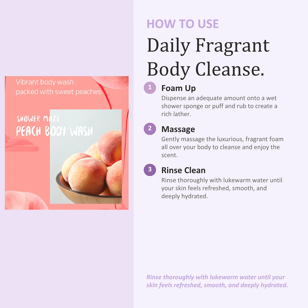 (Shower Mate) Body Wash 1.2kg (Peach)