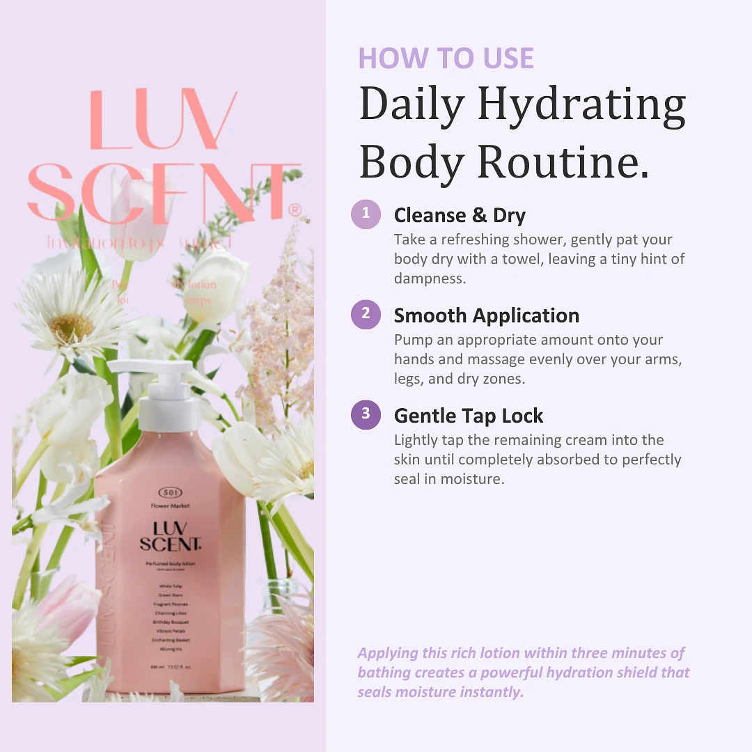 (LUVSCENT) Flower Market White Tulip Perfumed Body Lotion 400ml