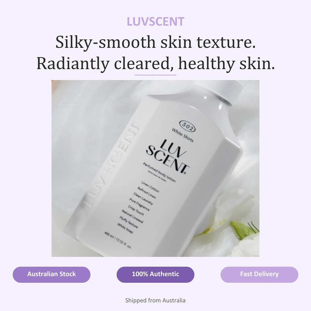 (LUVSCENT) White Shirts Linen Cotten Perfumed Body Lotion 400ml