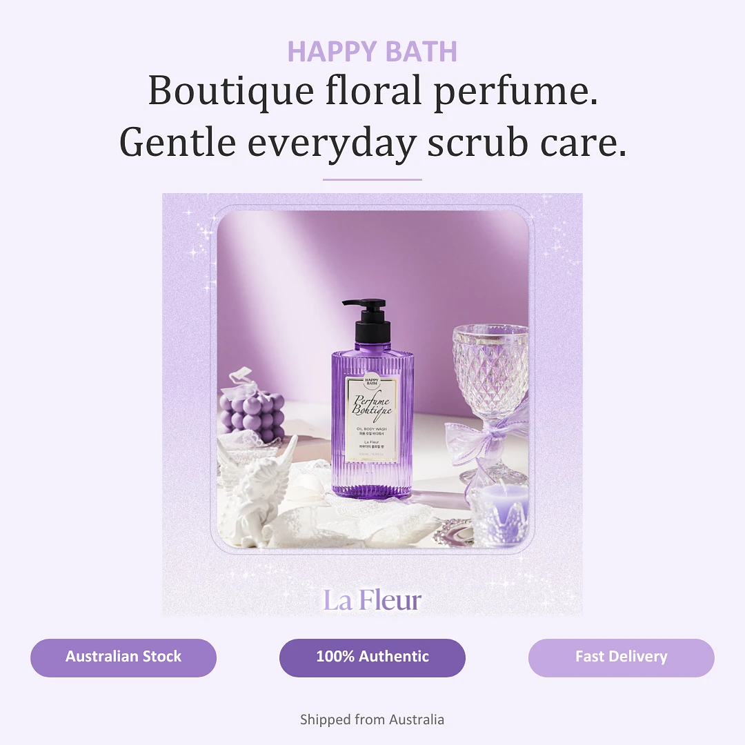 (HappyBath) Perfume Boutique Scrub Body Wash [La Fleur] - 500 ml