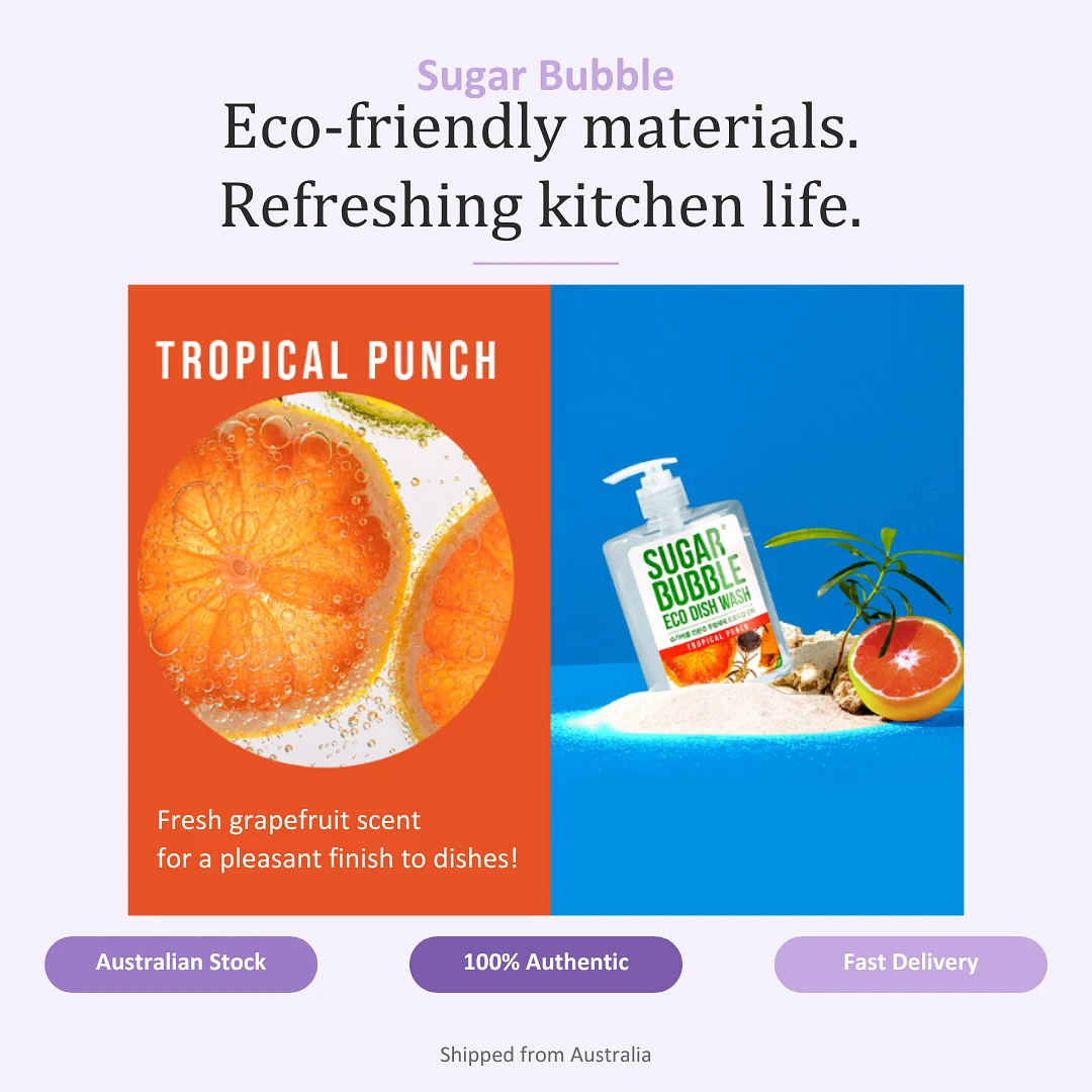 Sugar Bubble Eco Dish Wash 1.2L Refill Pack – Tropical Punch