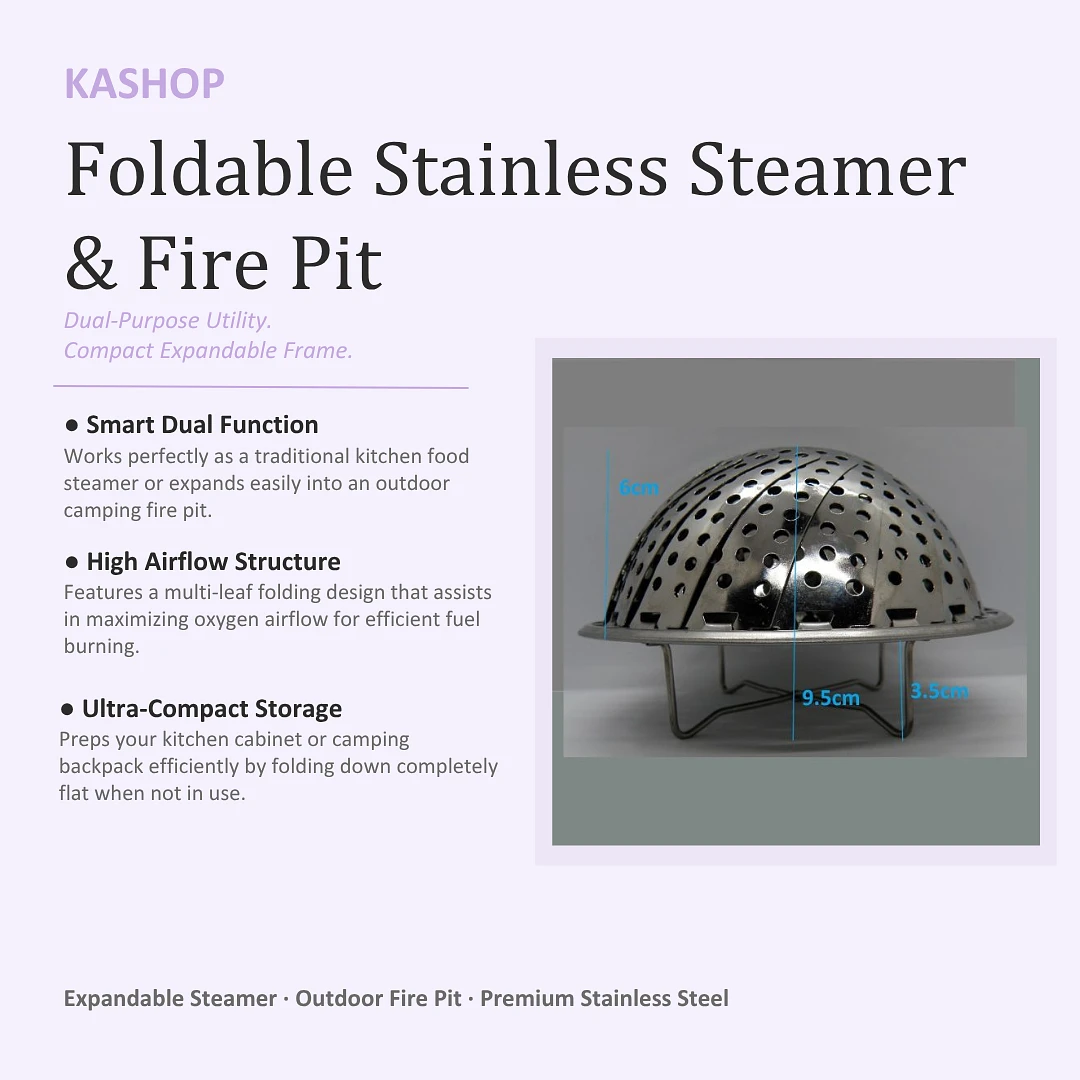 Foldable Stainless steamer ( or Fire pit)