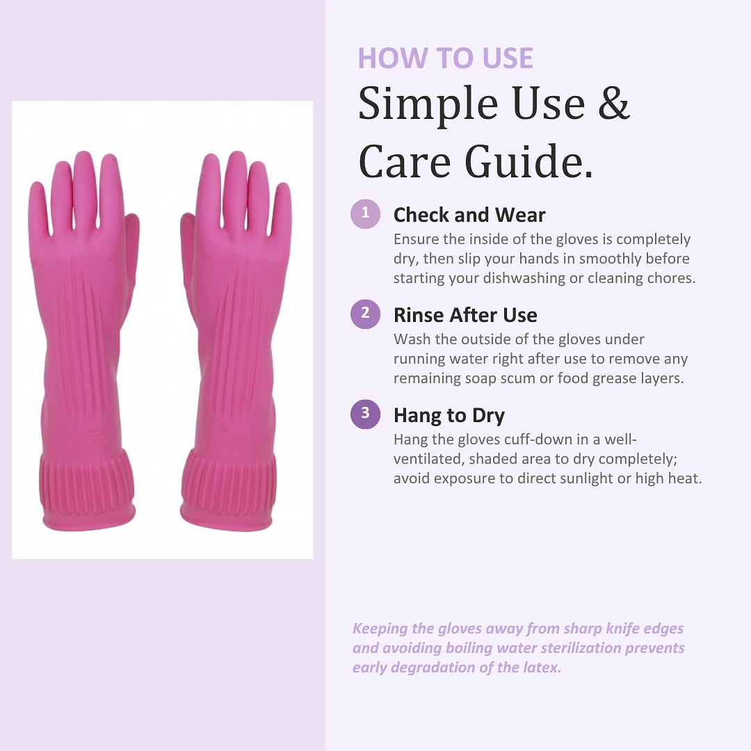 Kitchen Rubber Gloves Medium Size
