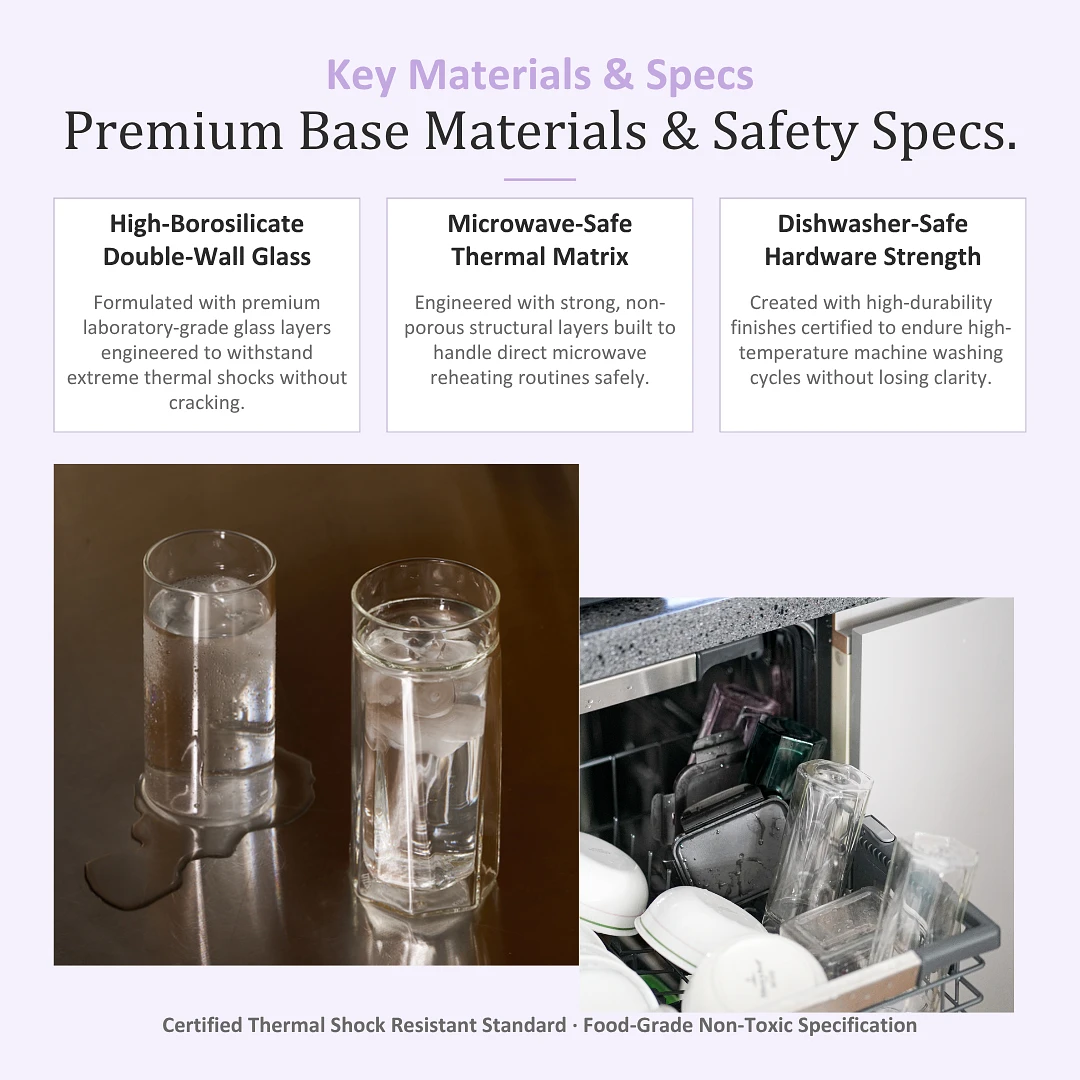 (Fiirn-Kide) Double Wall Glass 420ml- Crystal Clear