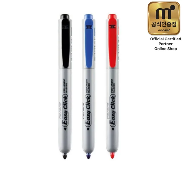(Monami) EasyClick Permanent Marker Basic Colour