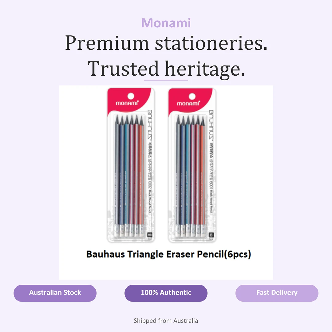 (Bauhaus) Triangle Eraser Pencil Set(6pcs)