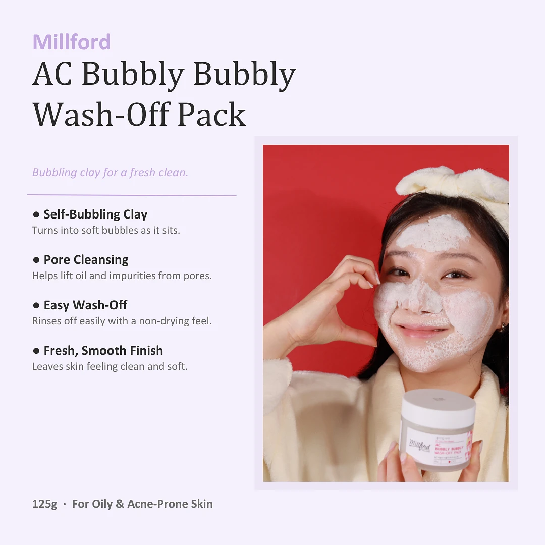 (Millford) AC Bubbly Bubbly Wash-Off Pack 125g
