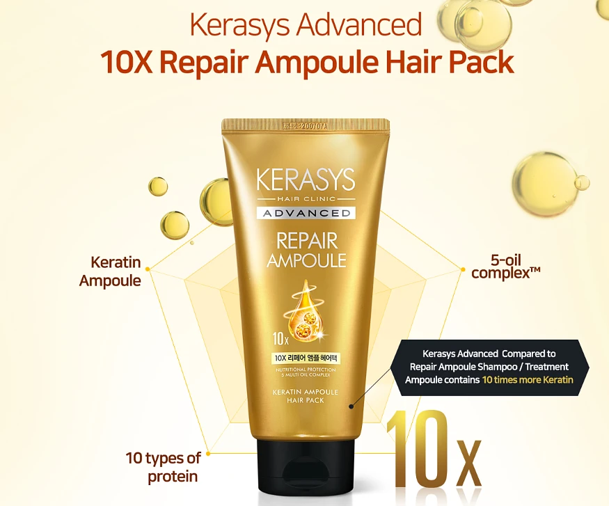 Kerasys Advanced 10X Repair Ampoule Hair Pack 300ml - Basic