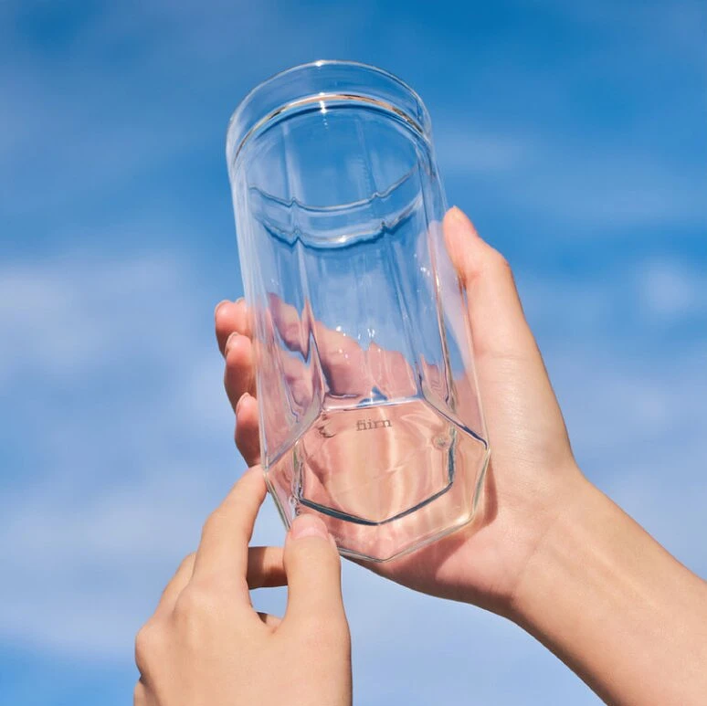 Fiirn-Kide Double Wall Glass 420ml - Coral Pink