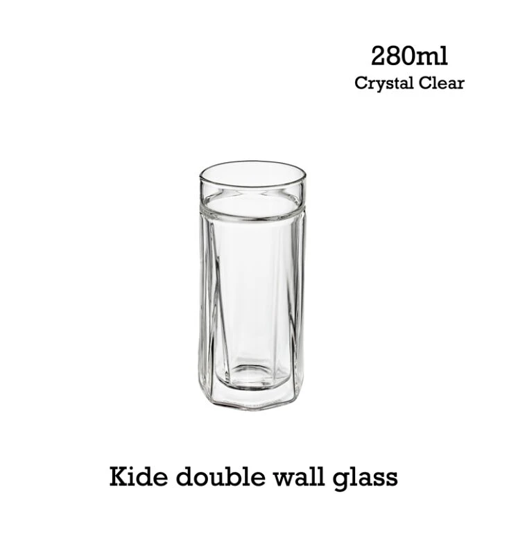 Fiirn-Kide Double Wall Glass 280ml -Crystal clear