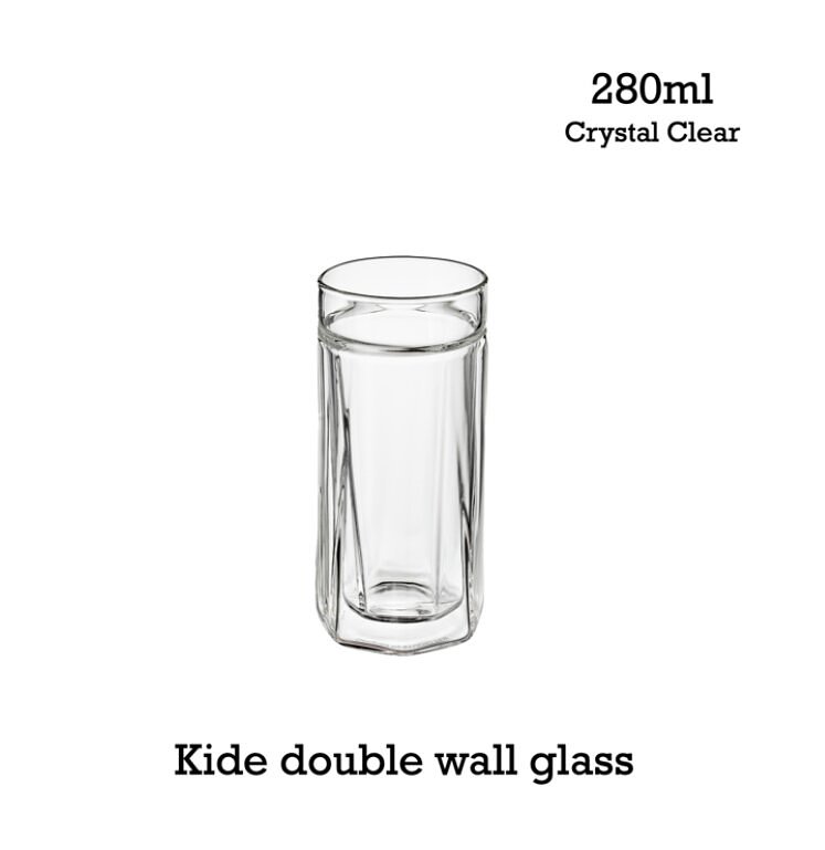Fiirn-Kide Double Wall Glass 280ml -Crystal clear