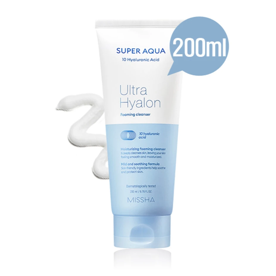 (MISSHA) Super Aqua Ultra Hyalon Foaming Cleanser 200ml