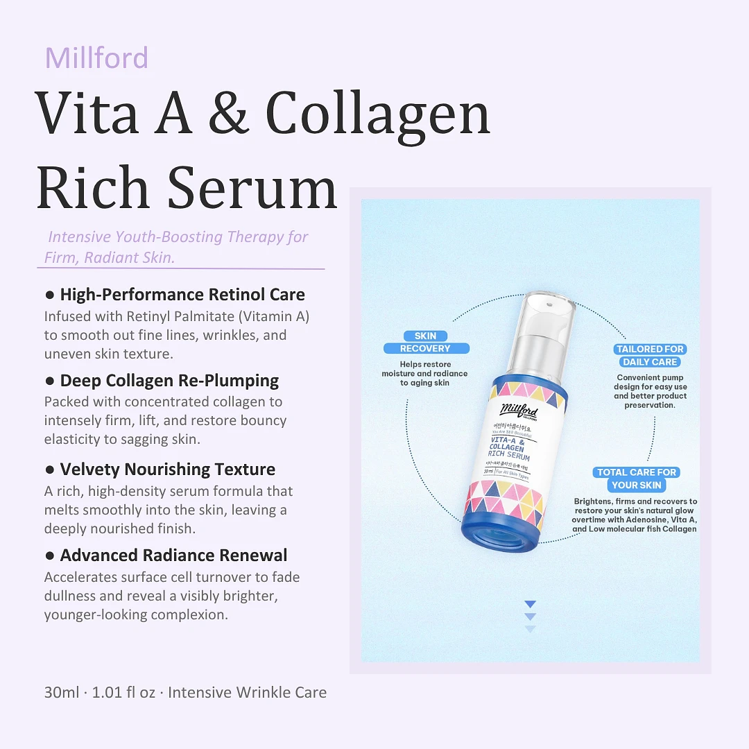 (Millford) Vita A & Collagen Rich Serum 30ml