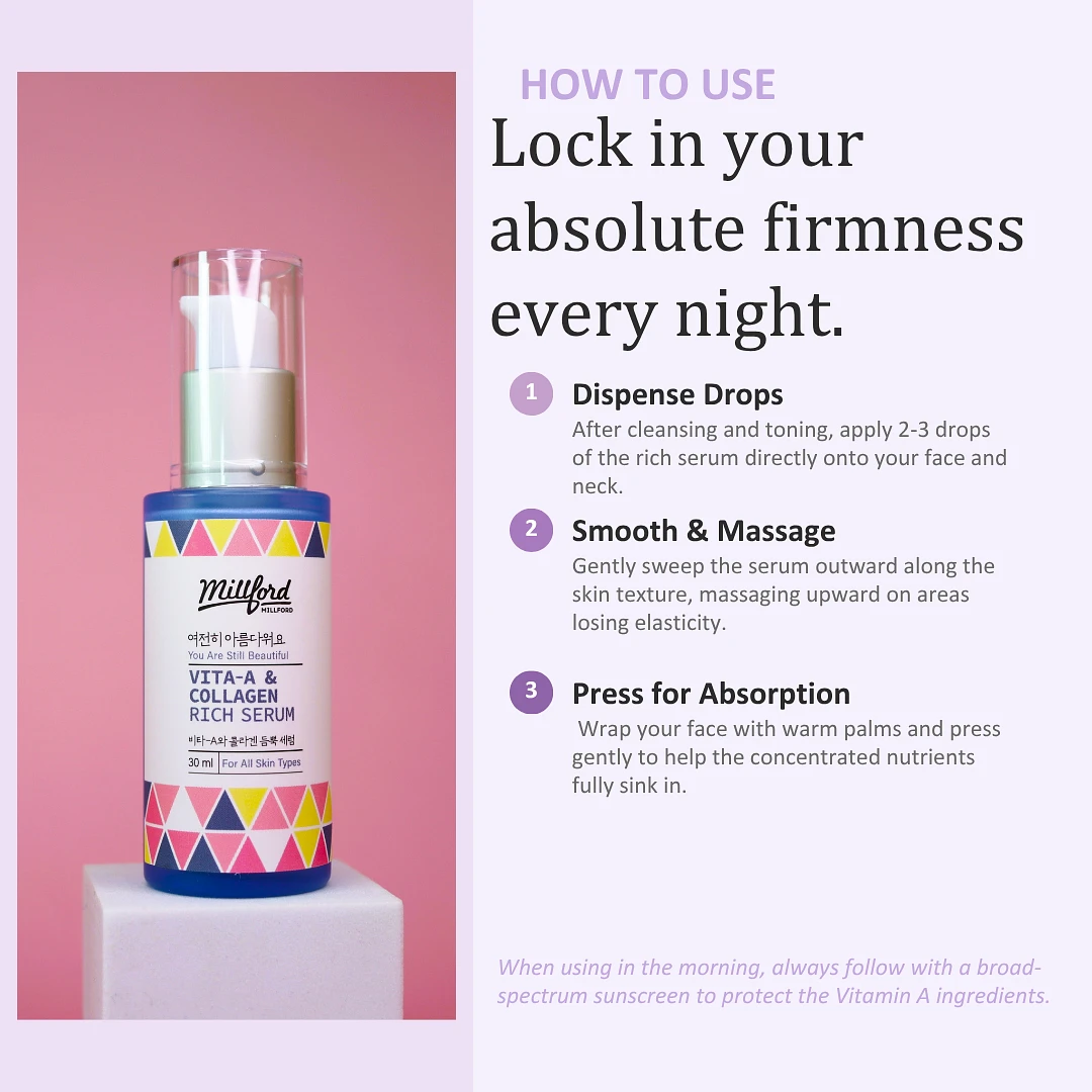(Millford) Vita A & Collagen Rich Serum 30ml