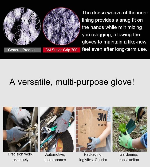 3M Super Grip 200 gloves - Large