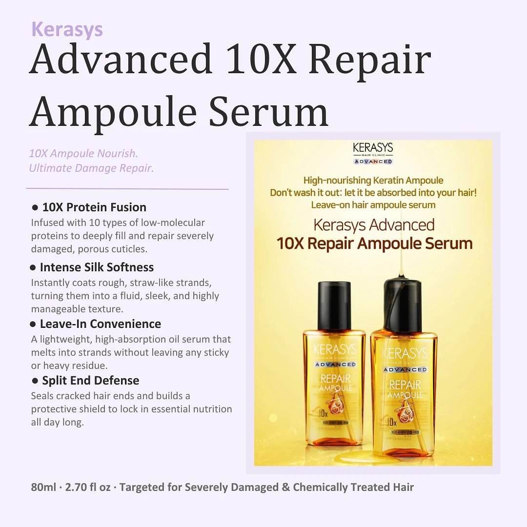 (Kerasys) Advanced 10X Repair Ampoule Serum 80ml - Repair