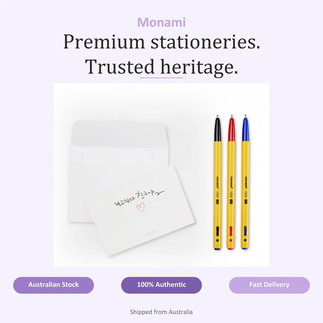 (Monami) 153 Yellow 1.0mm pen – 1pc