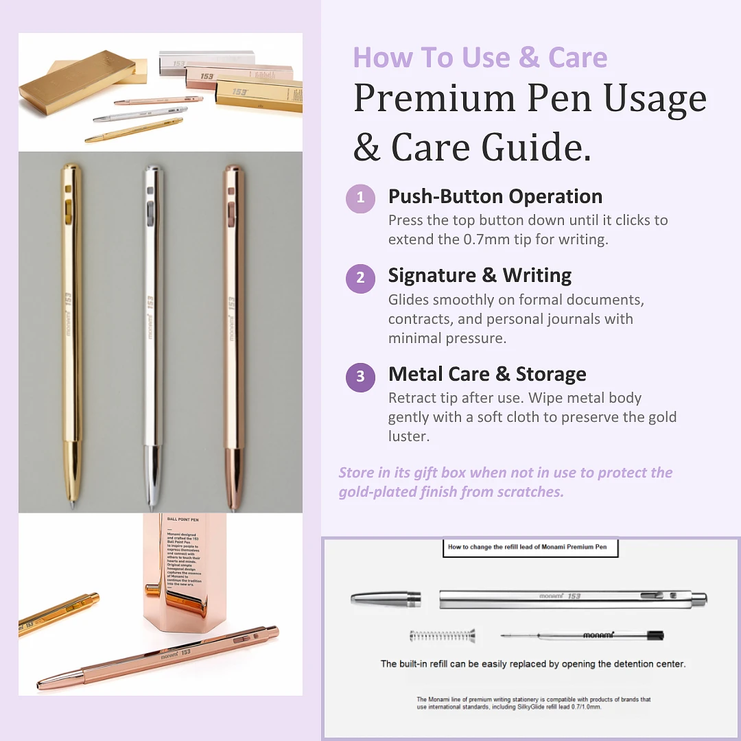 (Monami) 153 Gold 0.7mm pen