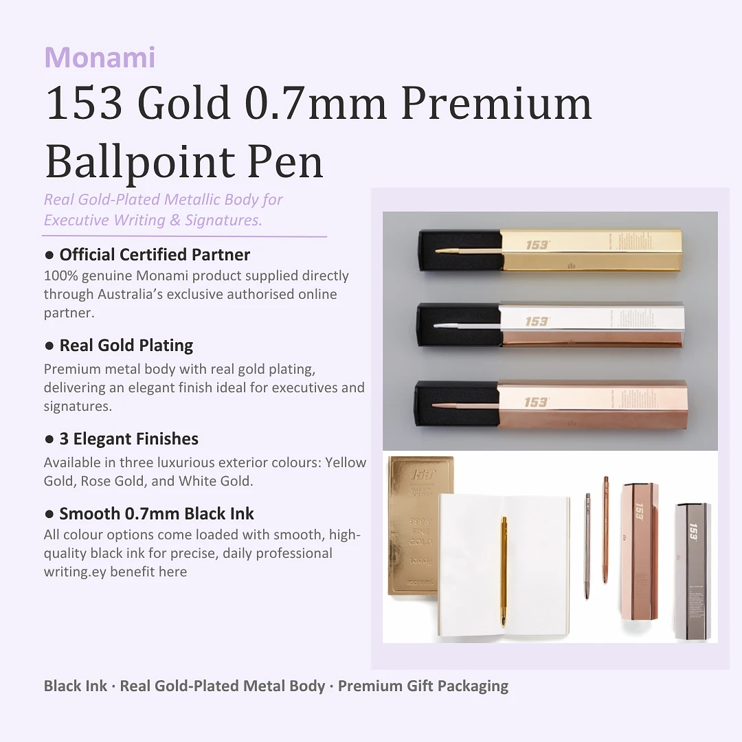 (Monami) 153 Gold 0.7mm pen